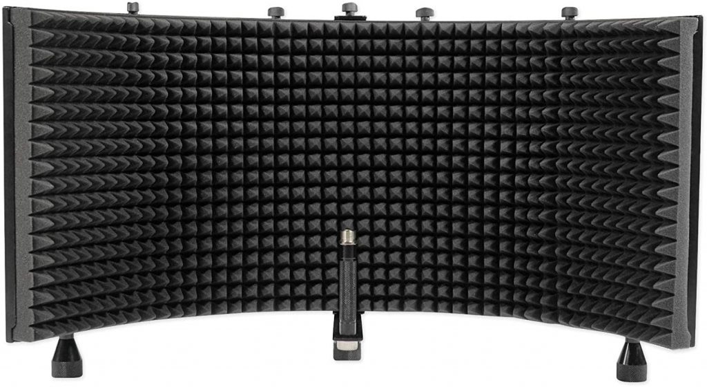 Rockville ROCKSHIELD 3 Large Studio Mic Isolation Shield w/Sound Dampening Foam